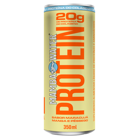 Suplemento Alimentar Líquido Maracujá, Manga e Pêssego Mamba Water Protein Lata 350ml