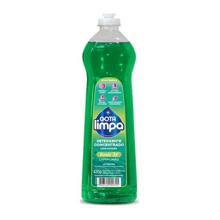 Detergente gel gota limpa concentrado capim limão 420g