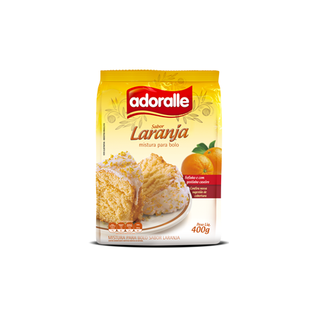 Mistura para bolo adoralle 400g laranja