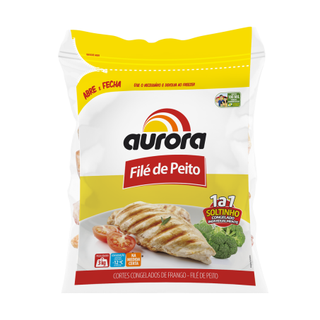 Frango aurora file peito iqf 3kg