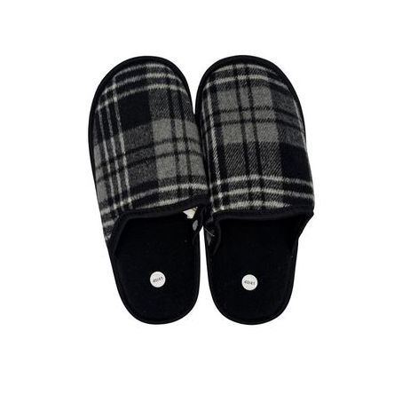 Chinelo Pantufa Valencia Masculina Xadrez Preto