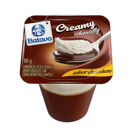 Sobremesa aerada batavo chocolate com chantilly 90g