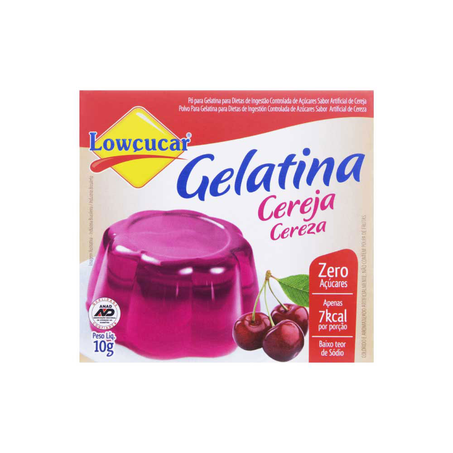 Gelatina de Cereja Lowçucar 10G