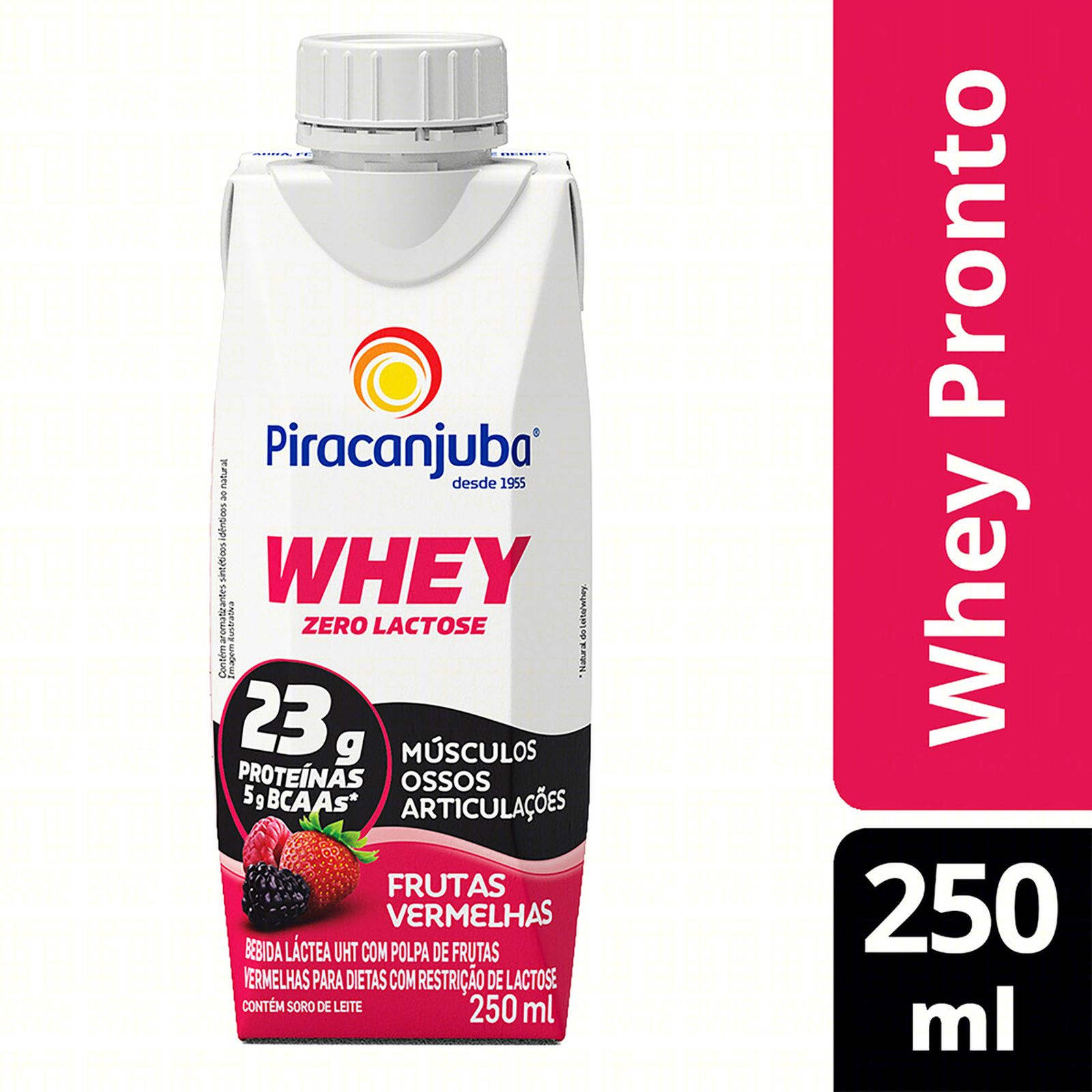 BEBIDA LÁCTEA FRUTAS VERMELHAS ZERO LACTOSE PIRACANJUBA WHEY