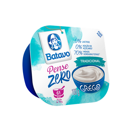 Iogurte batavo grego pense zero bdj 510g