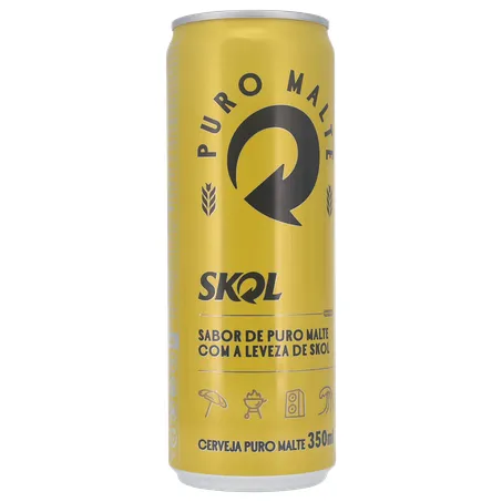 Cerveja Lager Skol American Premium Puro Malte Lata 350ml 360-34