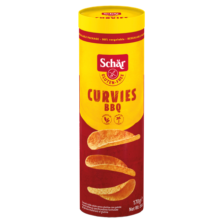 Snack à Base de Batata Barbecue Schär Curvies Tubo 170g