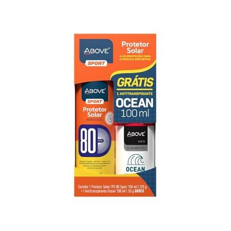 Kit Prot Solar Above 150ml Aero Fps80 Gratis Desodorante Ocean 100ml