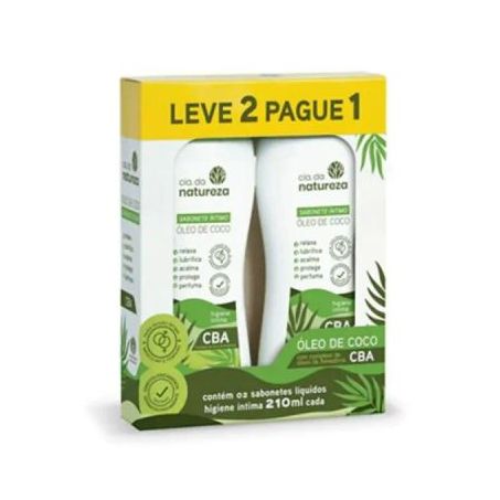 Kit Sabonete Intimo Cia Natureza 210ml Oleo Coco