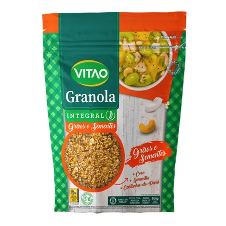 Granola Grãos e Sementes 800g - Vitao