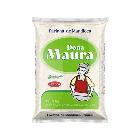 FARINHA DE MANDIOCA DONA MAURA BRANCA 1 KG