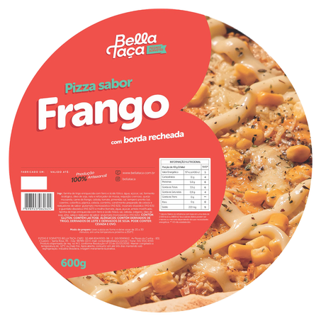 Pizza bella taca frango c/borda 600g