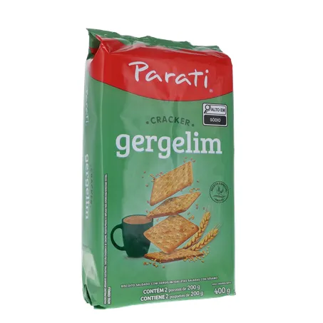 Biscoito Salgado Parati Cracker Gergelim Pacote 400gr 360-34