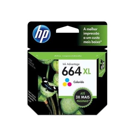 CARTUCHO DE TINTA HP 664XL TRICOLOR F6V30AB ORIGINAL 8ML