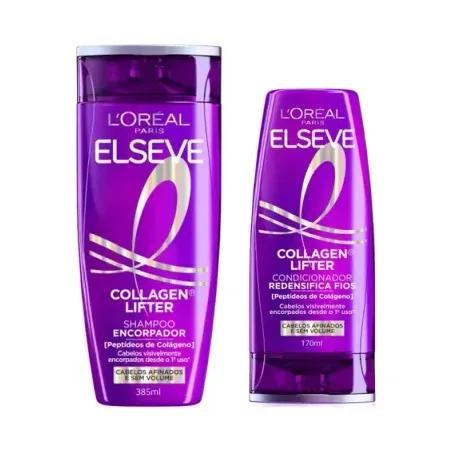 Kit shampoo 385ml +cond 170ml elseve colageno