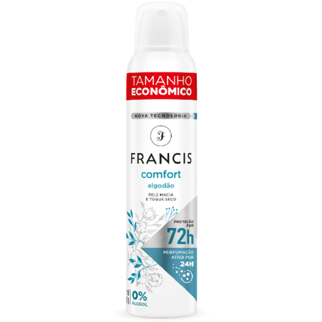 Desodorante aerosol francis 200ml fem comfort algodao