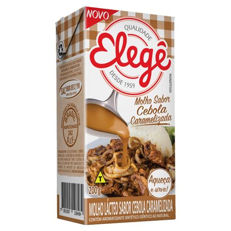 Molho Lácteo Elegê Sabor Cebola Caramelizada Caixa 200gr