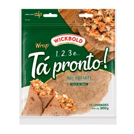 PÃO TORTILHA WRAP INTEGRAL WICKBOLD TÁ PRONTO!