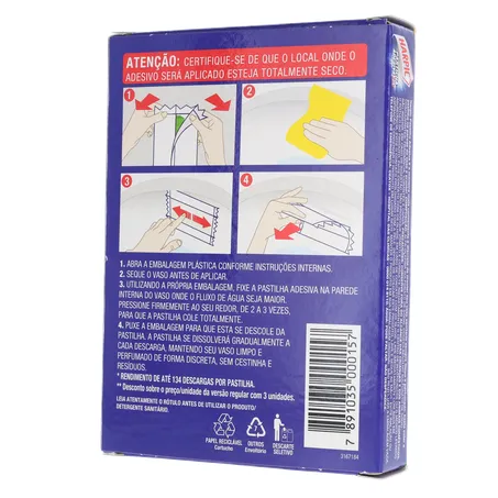 Pastilha adesiva harpic pinho com 5 360-21
