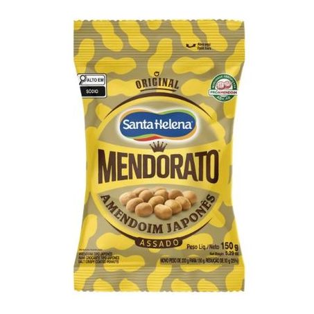 AMENDOIM SANTA HELENA 150G MANDORATO JAPONES ASSADO