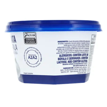 Queijo Burrata de Búfala Búfalo Dourado Pote 270gr 360-8