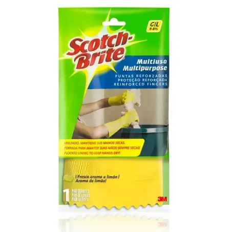Luva scotch brite multiuso amarela g c/1 par