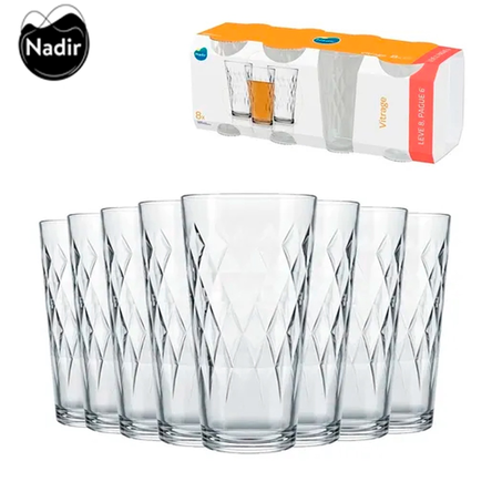 CONJUNTO COPO VITRAGE LONG DRINK 8X350ML NADIR