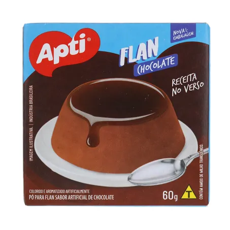 Flan Apti Sabor Chocolate Caixa 60gr