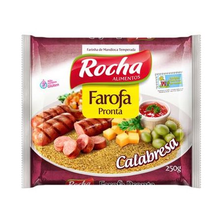 Farofa Rocha Calabresa Pacote 250g 