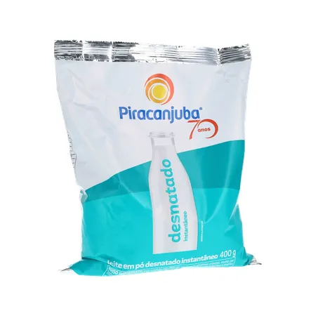 Leite em Pó Piracanjuba Desnatado Instantâneo Pacote com  400G 360-34