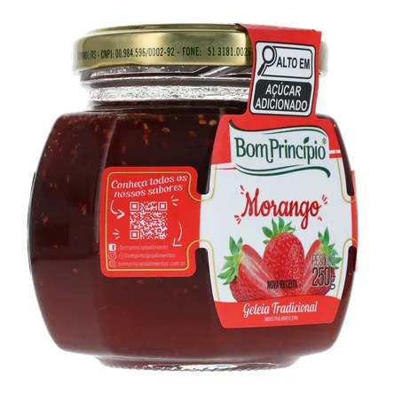 Geleia Bom Princípio Tradicional Morango Pote de Vidro 250gr 360-32