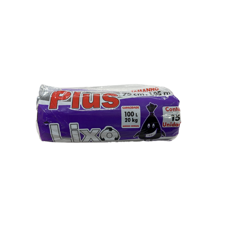SACO LIXO PLUS 100 LT C/15 UNI                    
