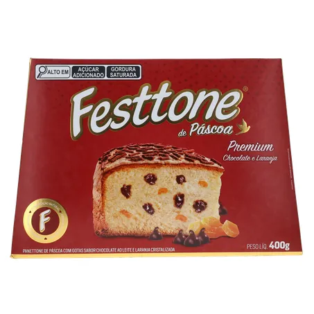 Panettone de Páscoa Festtone Chocolate e Laranja Cristalizada 400G