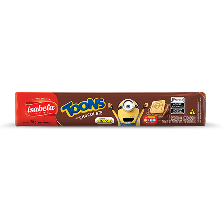 Biscoito isabela toons chocolate 130g