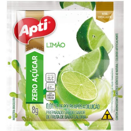 Refresco em po apti zero 8g limao
