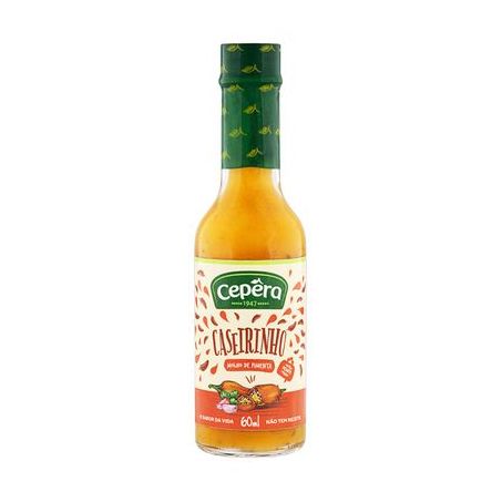 Molho de Pimenta Cepêra Caseirinho Embalagem 60ML