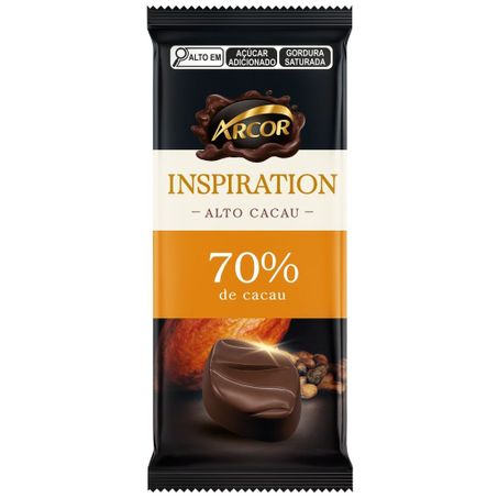 Choc arcor inspiration 80g 70% cacau