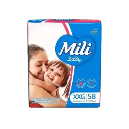 Fralda mili baby giga c/58 xxg