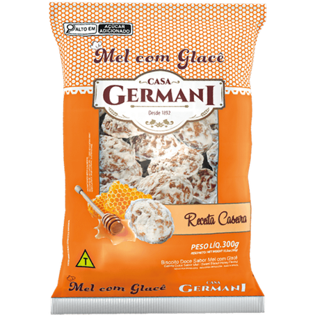 Biscoito germani mel c/glace 300g