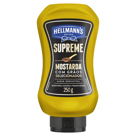 Mostarda Hellmanns 250g - Supreme - Amarela - Squeeze