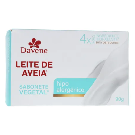 Sabonete Barra Vegetal Davene sem Perfume Leite de Aveia Clássico Caixa 90gr 360-35