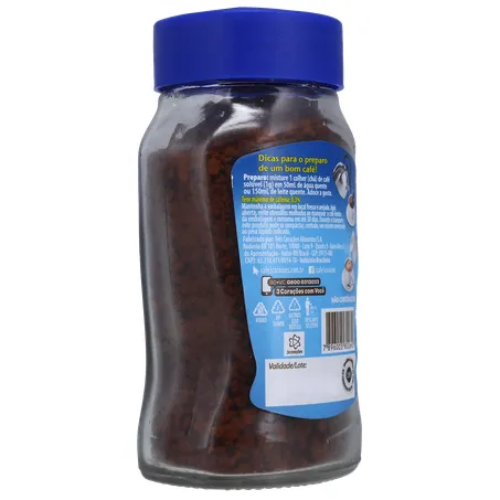 Café Solúvel Granulado 3corações Descafeinado Pote de Vidro 50gr 360-13