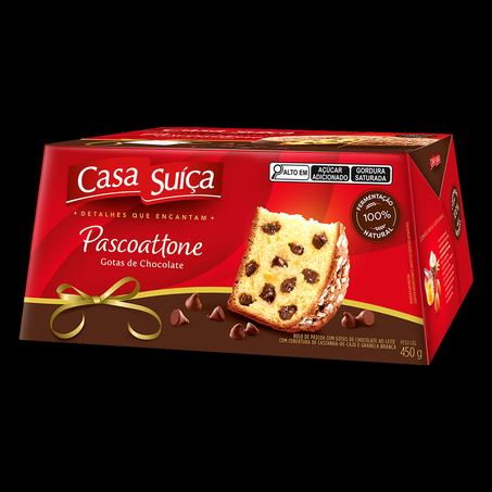 Pascoattone Casa Suiça Cx 450G Gotas Chocolate