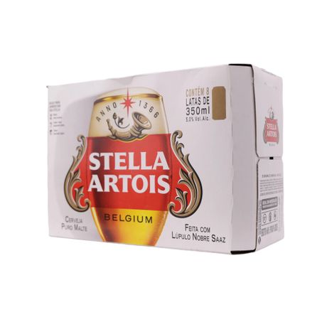 Cerveja stella artois 350ml c/8 und 360-5