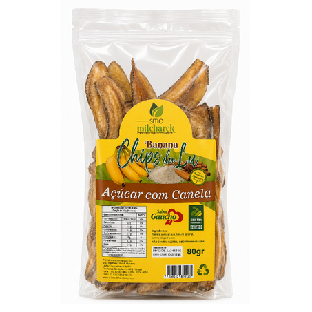 CHIPS DA LU BANANA COM AÇÚCAR&CANELA PCT 80G