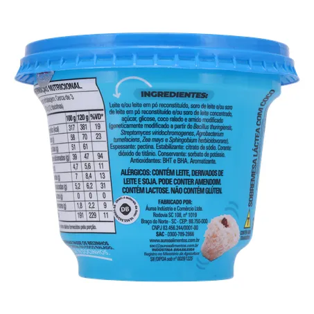 Sobremesa beijinho aurea pote 365g 360-24