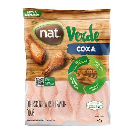 Coxa de frango nat verde iqf 1kg
