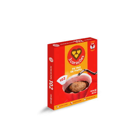 FILTRO PAPEL 3 CORACOES 102 CX 40.0