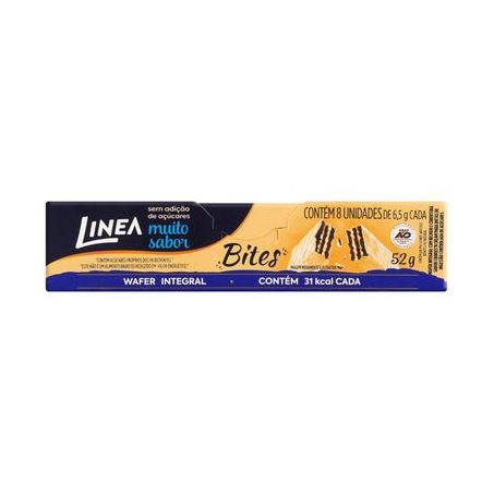WAFER LINEA BITES 52G INTEGRAL C/CHOC.BRANCO 