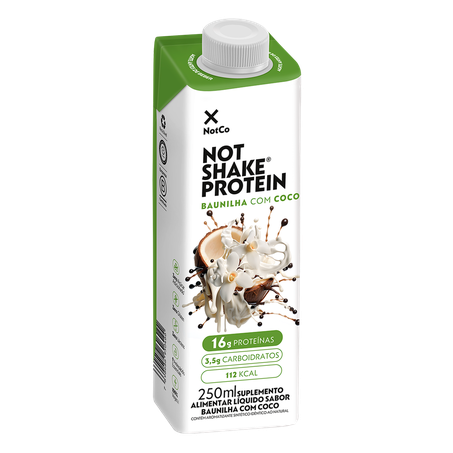 Bebida Vegetal Not Shake 15g Proteína Coco 250ml